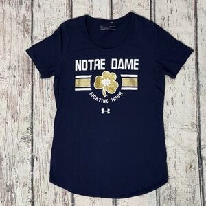 Notre Dame Fighting Irish Under Armour Women's Blue Sporty Shirt